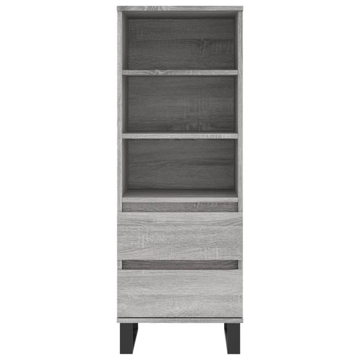 Buffet haut Sonoma gris 40x36x110 cm Bois d'ingénierie - Photo n°5