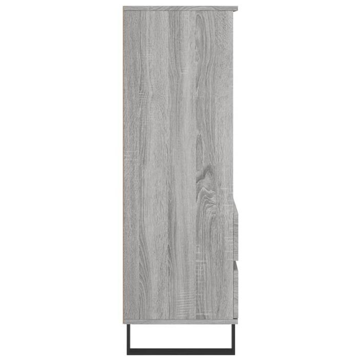 Buffet haut Sonoma gris 40x36x110 cm Bois d'ingénierie - Photo n°7