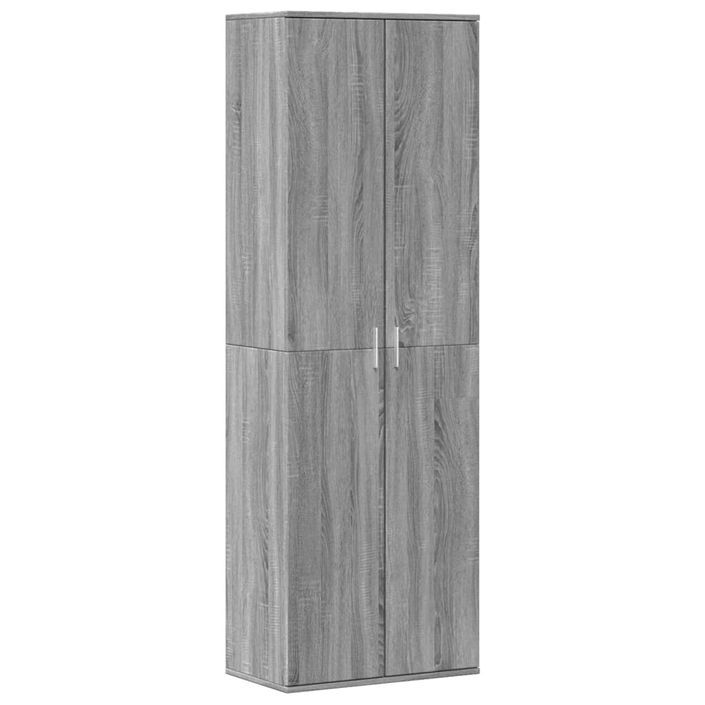 Buffet haut sonoma gris 60x35x180 cm bois d'ingénierie - Photo n°2