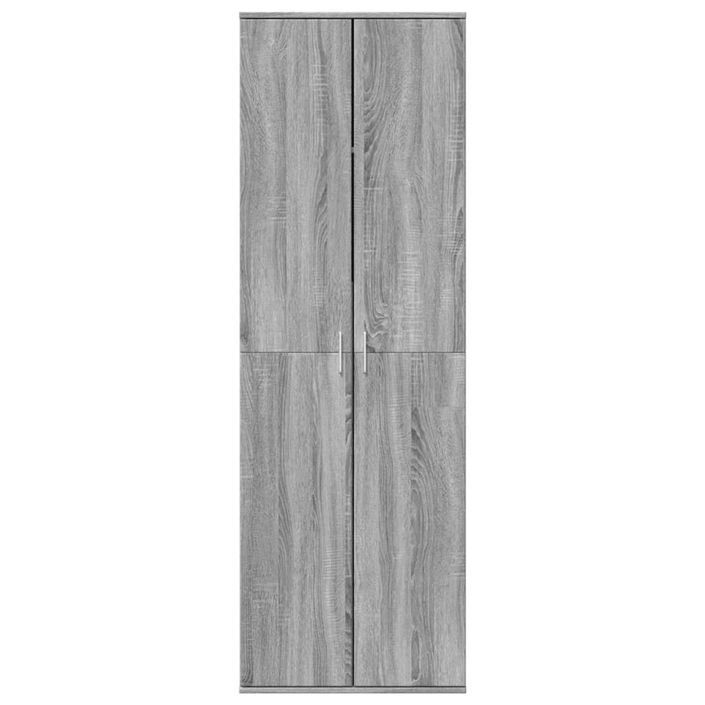 Buffet haut sonoma gris 60x35x180 cm bois d'ingénierie - Photo n°3