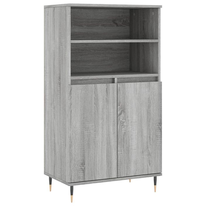 Buffet haut Sonoma gris 60x36x110 cm Bois d'ingénierie - Photo n°1