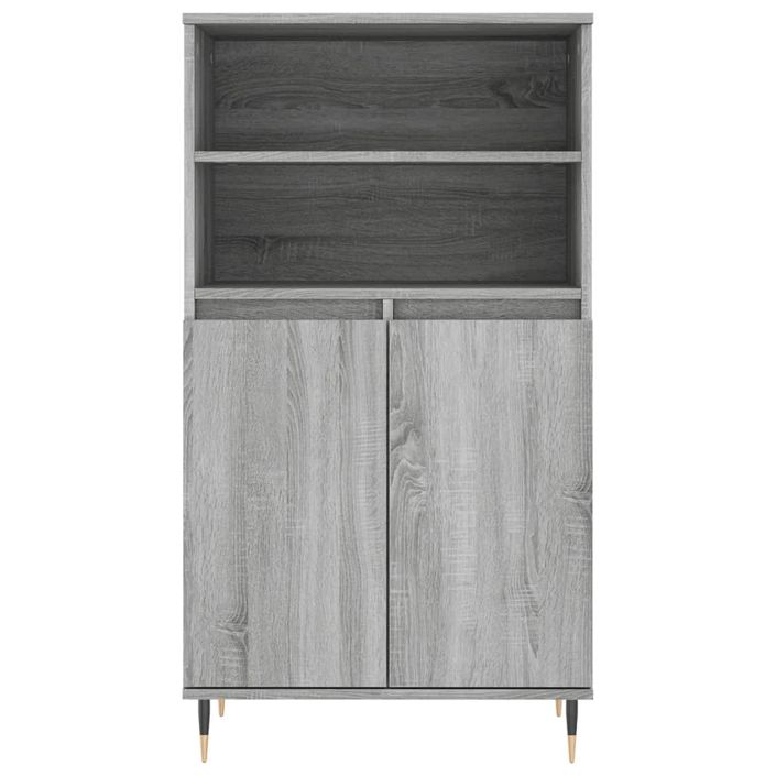 Buffet haut Sonoma gris 60x36x110 cm Bois d'ingénierie - Photo n°6