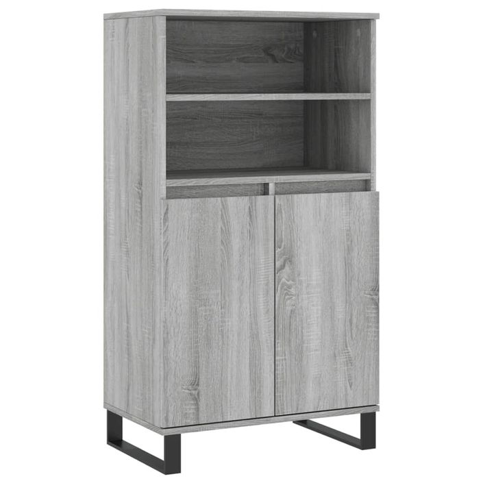 Buffet haut Sonoma gris 60x36x110 cm Bois d'ingénierie - Photo n°1