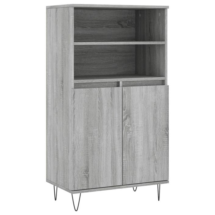 Buffet haut Sonoma gris 60x36x110 cm Bois d'ingénierie - Photo n°1