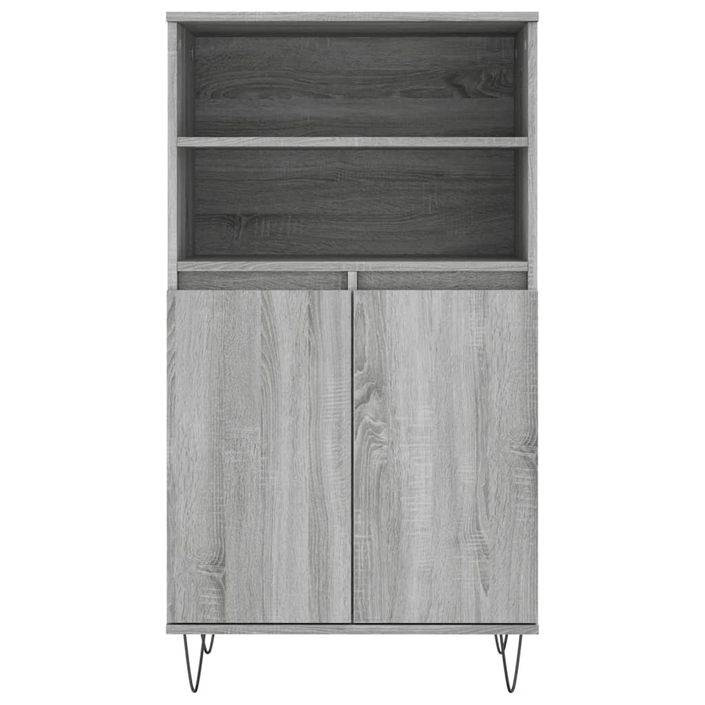 Buffet haut Sonoma gris 60x36x110 cm Bois d'ingénierie - Photo n°6