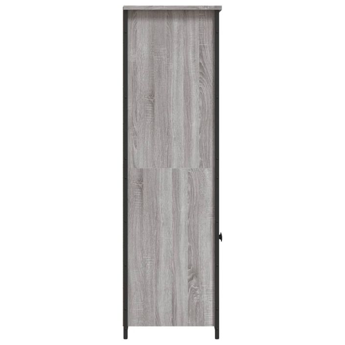 Buffet haut sonoma gris 62x36x121,5 cm bois d'ingénierie - Photo n°6