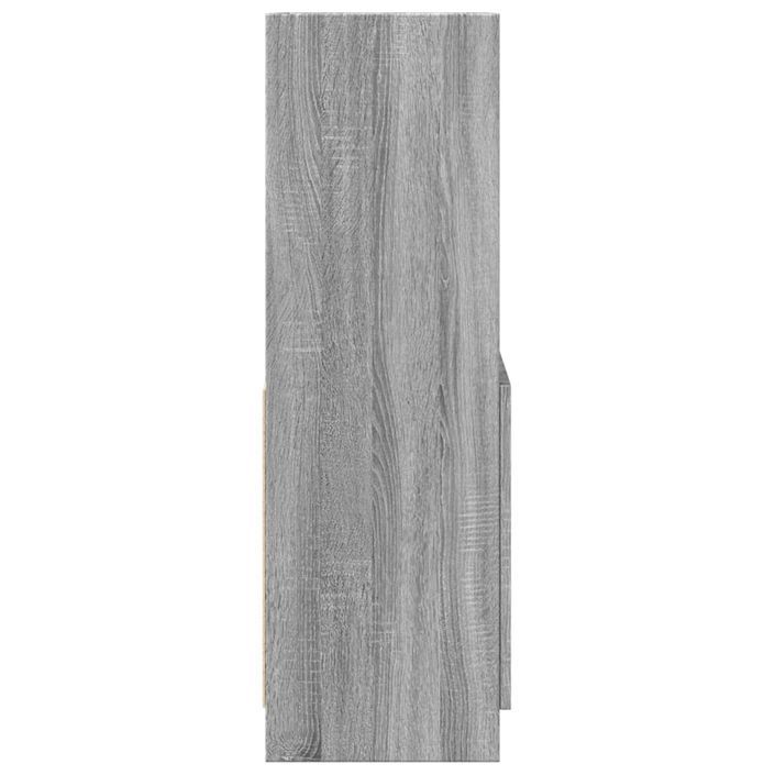 Buffet haut sonoma gris 63x33x100 cm bois d'ingénierie - Photo n°6