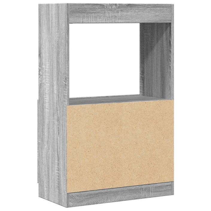 Buffet haut sonoma gris 63x33x100 cm bois d'ingénierie - Photo n°7