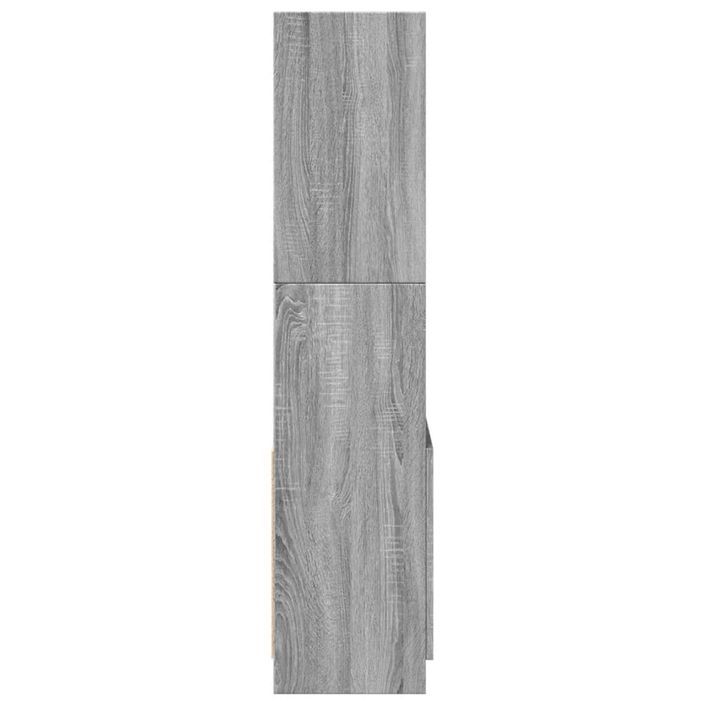 Buffet haut sonoma gris 63x33x140 cm bois d'ingénierie - Photo n°6