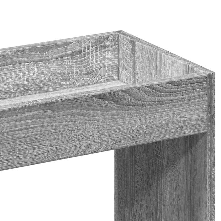 Buffet haut sonoma gris 63x33x140 cm bois d'ingénierie - Photo n°9