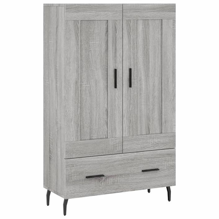 Buffet haut sonoma gris 69,5x31x115 cm bois d'ingénierie - Photo n°1