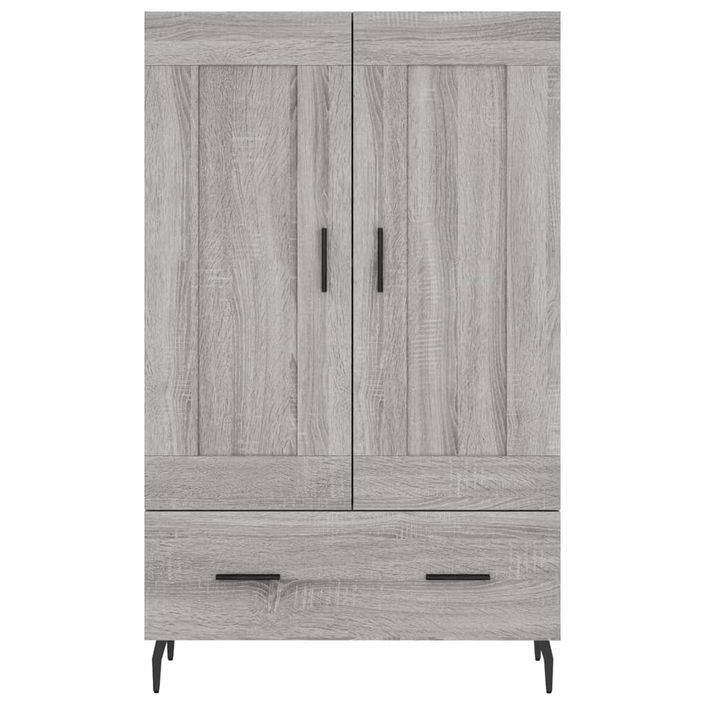 Buffet haut sonoma gris 69,5x31x115 cm bois d'ingénierie - Photo n°5