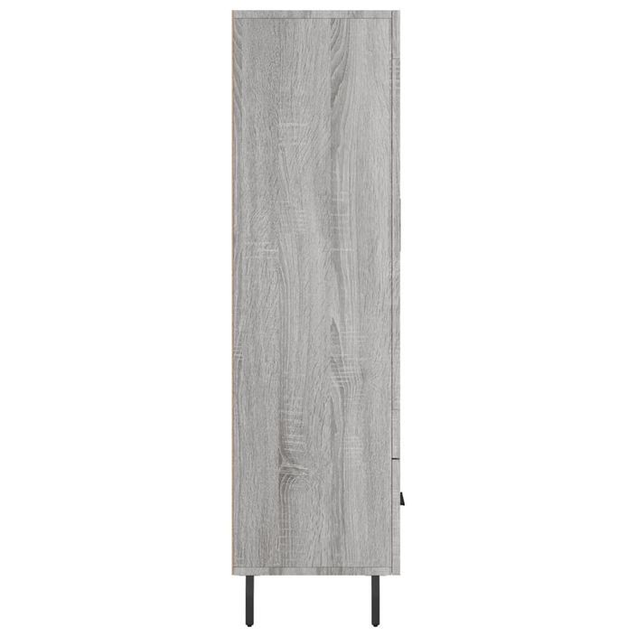 Buffet haut sonoma gris 69,5x31x115 cm bois d'ingénierie - Photo n°7