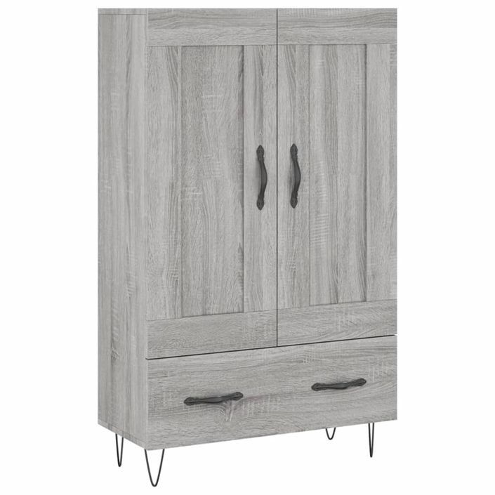 Buffet haut sonoma gris 69,5x31x115 cm bois d'ingénierie - Photo n°1