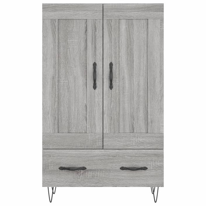 Buffet haut sonoma gris 69,5x31x115 cm bois d'ingénierie - Photo n°5