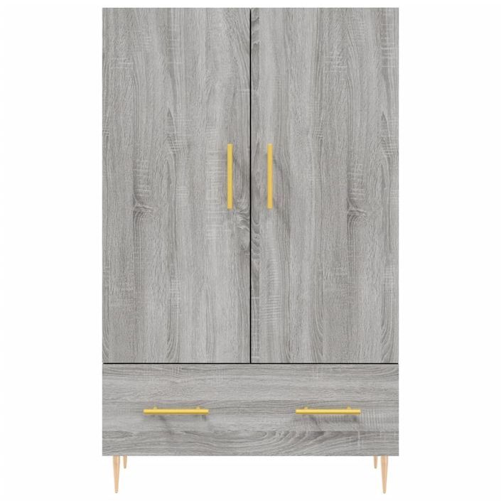 Buffet haut sonoma gris 69,5x31x115 cm bois d'ingénierie - Photo n°6