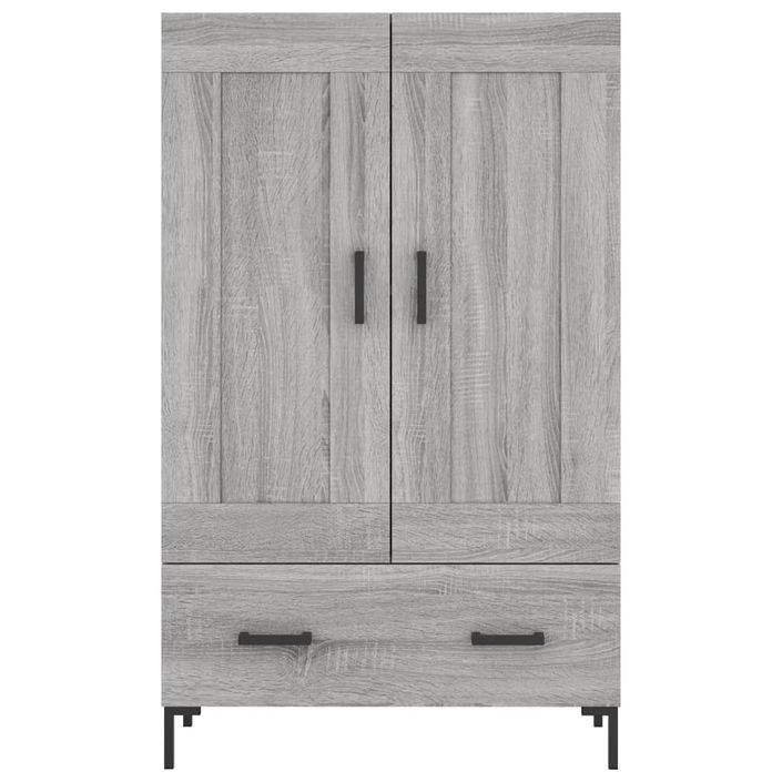 Buffet haut sonoma gris 69,5x31x115 cm bois d'ingénierie - Photo n°5