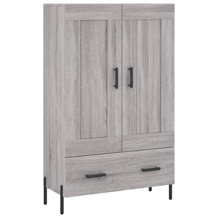 Buffet haut sonoma gris 69,5x31x115 cm bois d'ingénierie - Photo n°1