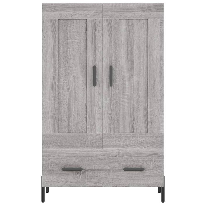 Buffet haut sonoma gris 69,5x31x115 cm bois d'ingénierie - Photo n°5