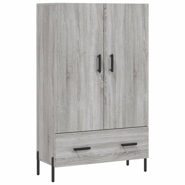 Buffet haut sonoma gris 69,5x31x115 cm bois d'ingénierie - Photo n°1