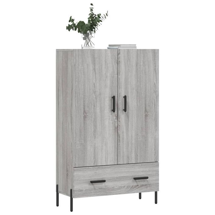 Buffet haut sonoma gris 69,5x31x115 cm bois d'ingénierie - Photo n°3