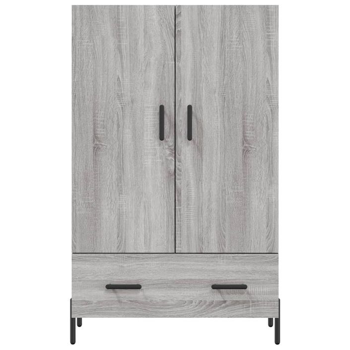 Buffet haut sonoma gris 69,5x31x115 cm bois d'ingénierie - Photo n°6