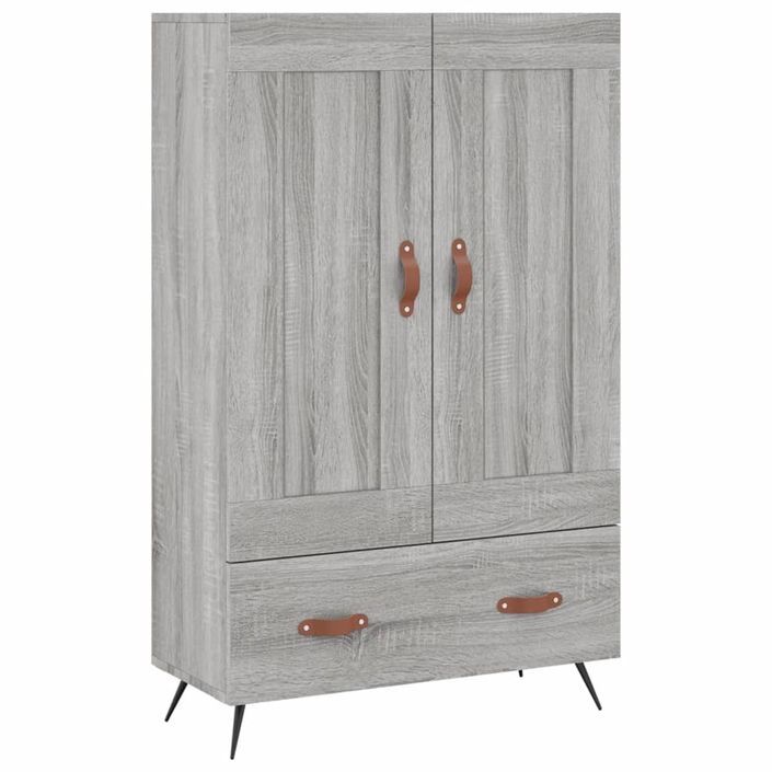 Buffet haut sonoma gris 69,5x31x115 cm bois d'ingénierie - Photo n°1