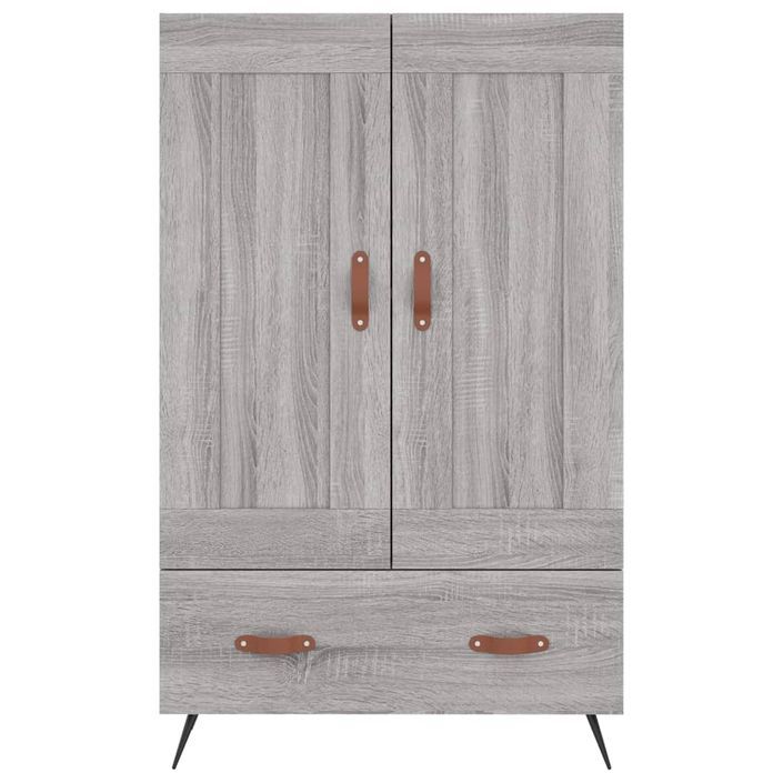 Buffet haut sonoma gris 69,5x31x115 cm bois d'ingénierie - Photo n°5