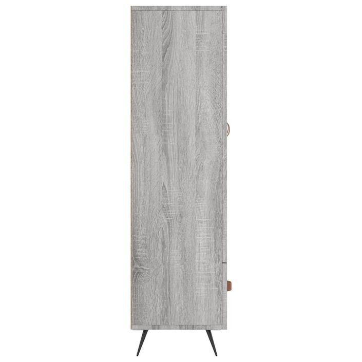 Buffet haut sonoma gris 69,5x31x115 cm bois d'ingénierie - Photo n°7