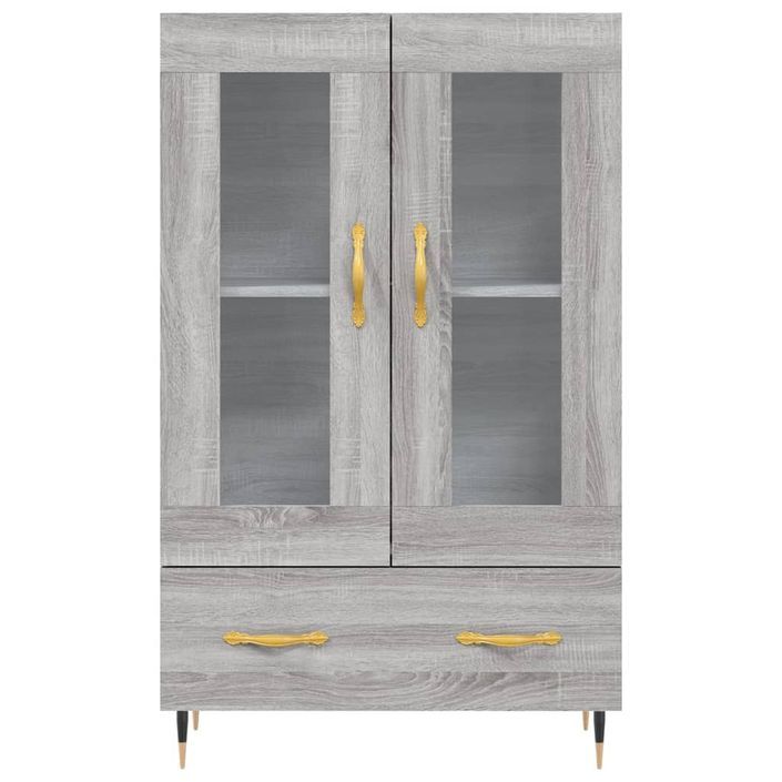 Buffet haut sonoma gris 69,5x31x115 cm bois d'ingénierie - Photo n°6