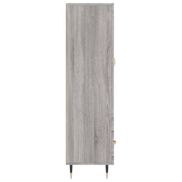 Buffet haut sonoma gris 69,5x31x115 cm bois d'ingénierie - Photo n°7