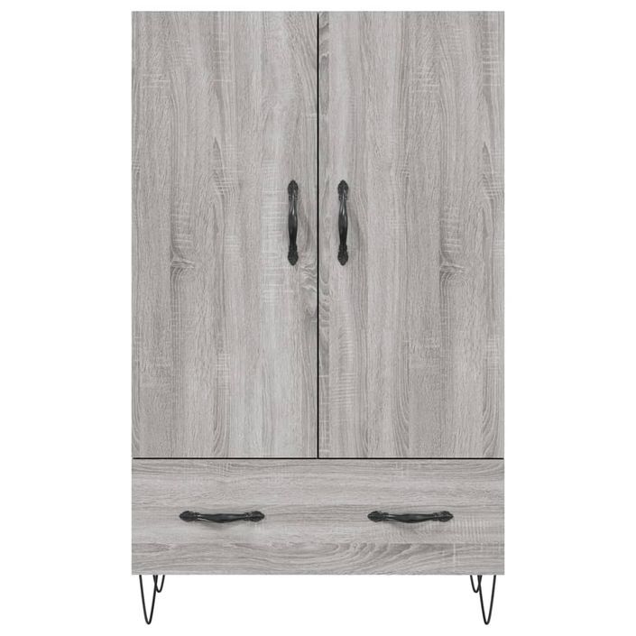 Buffet haut sonoma gris 69,5x31x115 cm bois d'ingénierie - Photo n°6