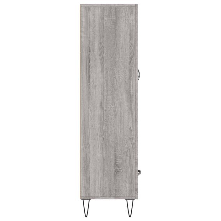 Buffet haut sonoma gris 69,5x31x115 cm bois d'ingénierie - Photo n°7