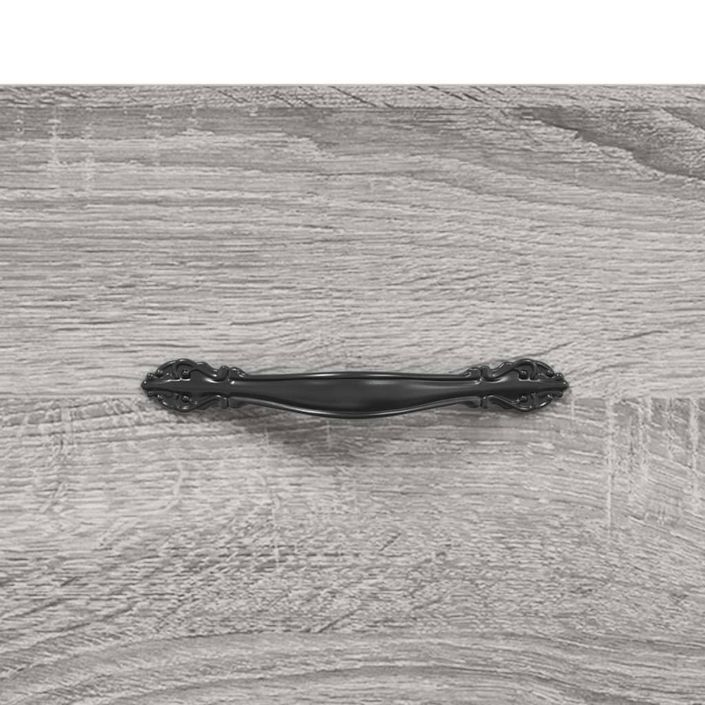 Buffet haut sonoma gris 69,5x31x115 cm bois d'ingénierie - Photo n°9