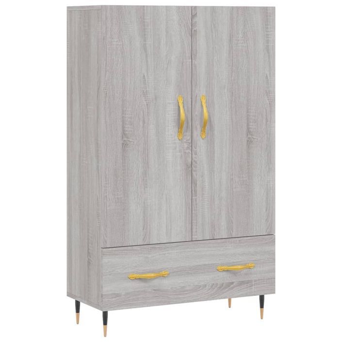 Buffet haut sonoma gris 69,5x31x115 cm bois d'ingénierie - Photo n°1