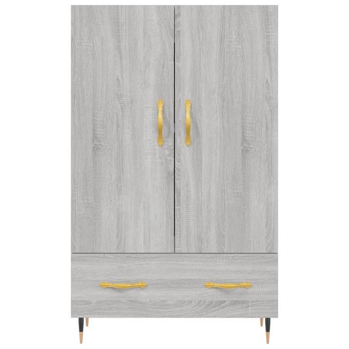 Buffet haut sonoma gris 69,5x31x115 cm bois d'ingénierie - Photo n°6