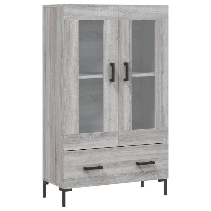 Buffet haut sonoma gris 69,5x31x115 cm bois d'ingénierie - Photo n°1