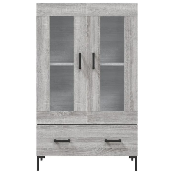 Buffet haut sonoma gris 69,5x31x115 cm bois d'ingénierie - Photo n°6