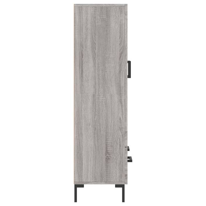 Buffet haut sonoma gris 69,5x31x115 cm bois d'ingénierie - Photo n°7