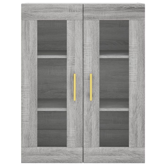 Buffet haut Sonoma gris 69,5x34x180 cm Bois d'ingénierie - Photo n°6