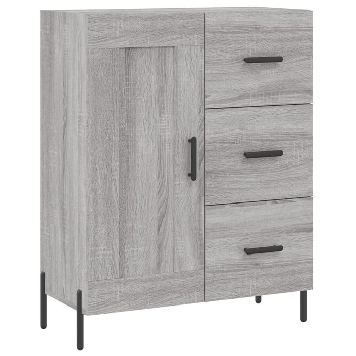 Buffet haut Sonoma gris 69,5x34x180 cm Bois d'ingénierie - Photo n°7