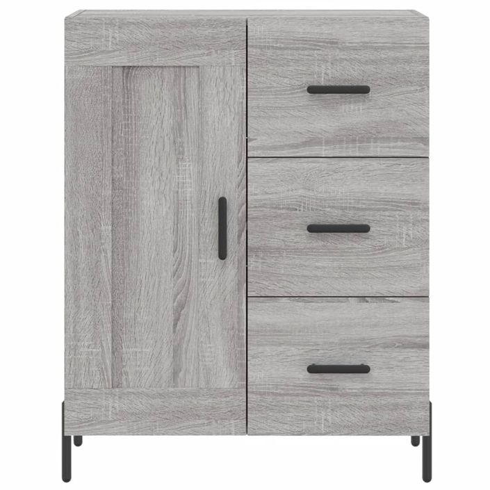 Buffet haut Sonoma gris 69,5x34x180 cm Bois d'ingénierie - Photo n°8