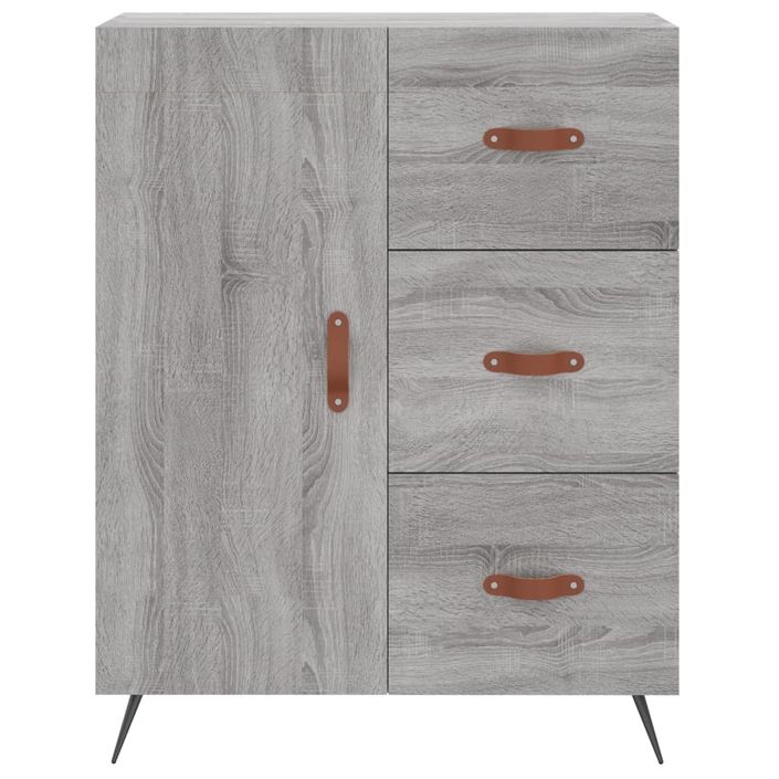 Buffet haut Sonoma gris 69,5x34x180 cm Bois d'ingénierie - Photo n°8