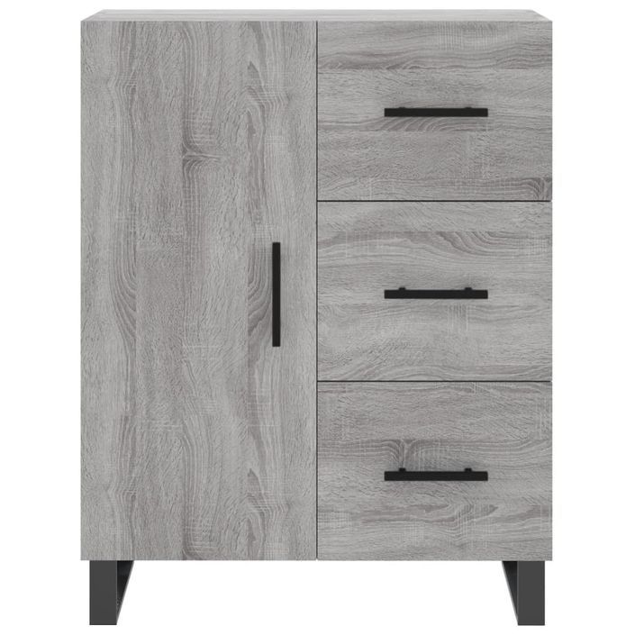 Buffet haut Sonoma gris 69,5x34x180 cm Bois d'ingénierie - Photo n°8