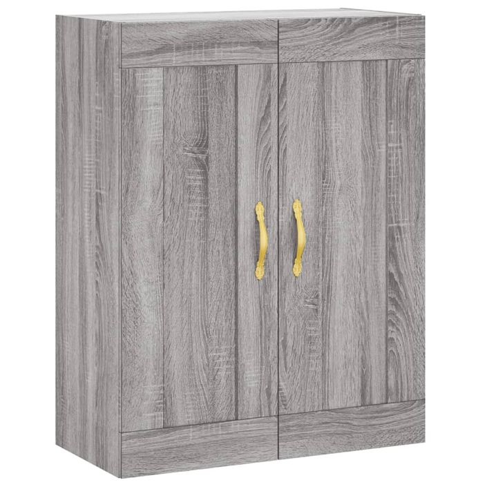 Buffet haut Sonoma gris 69,5x34x180 cm Bois d'ingénierie - Photo n°5