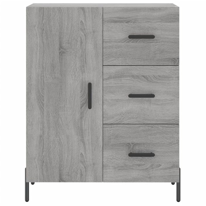 Buffet haut Sonoma gris 69,5x34x180 cm Bois d'ingénierie - Photo n°8