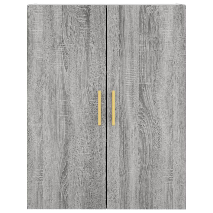 Buffet haut Sonoma gris 69,5x34x180 cm Bois d'ingénierie - Photo n°6