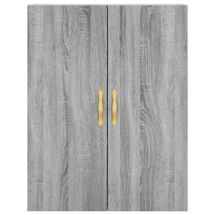 Buffet haut Sonoma gris 69,5x34x180 cm Bois d'ingénierie - Photo n°5