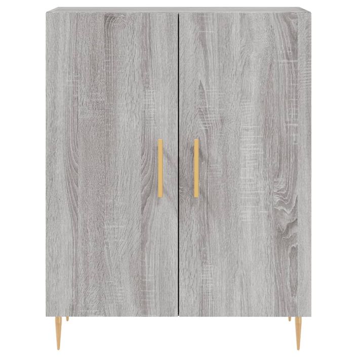 Buffet haut Sonoma gris 69,5x34x180 cm Bois d'ingénierie - Photo n°8