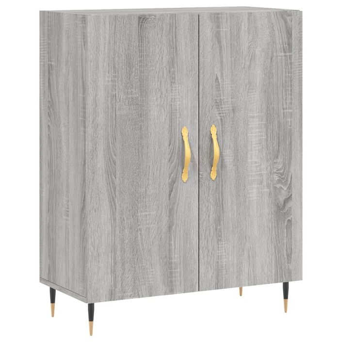 Buffet haut Sonoma gris 69,5x34x180 cm Bois d'ingénierie - Photo n°6